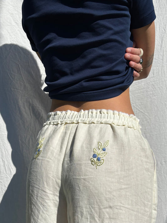 Pants Olive en lin